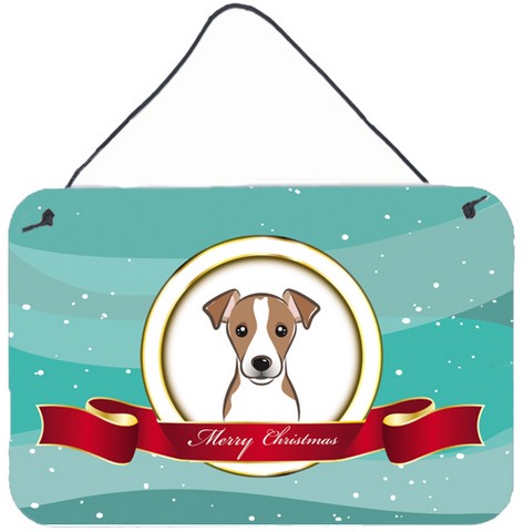 Jack Russell Terrier Merry Christmas Wall and Door Hanging Prints