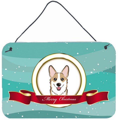 Sable Corgi Merry Christmas Wall and Door Hanging Prints