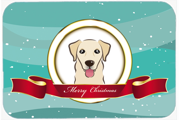Picture of Carolines Treasures BB1562LCB Golden Retriever Merry Christmas Glass Cutting Board- Large