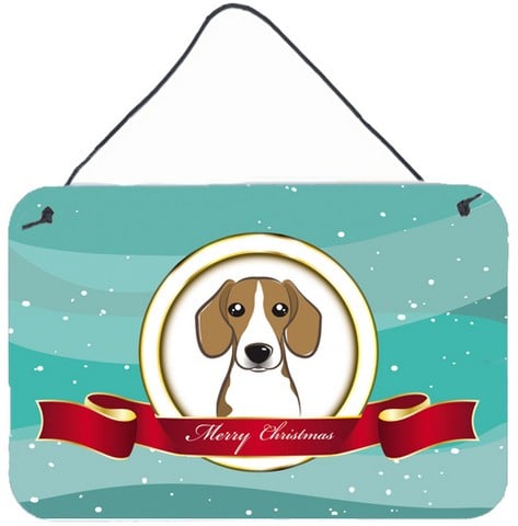 Beagle Merry Christmas Wall and Door Hanging Prints