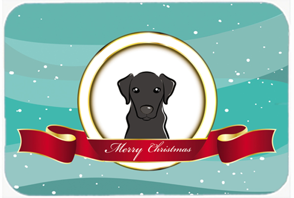 Picture of Carolines Treasures BB1545LCB Black Labrador Merry Christmas Glass Cutting Board- Large