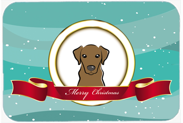 BB1544MP Chocolate Labrador Merry Christmas Mouse Pad- Hot Pad & Trivet