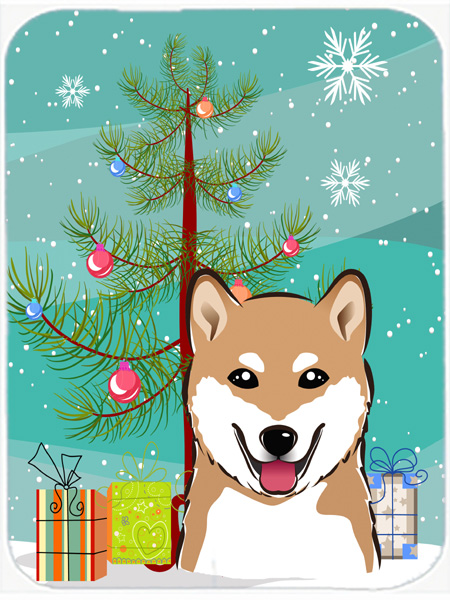 Christmas Tree And Shiba Inu Mouse Pad, Hot Pad & Trivet