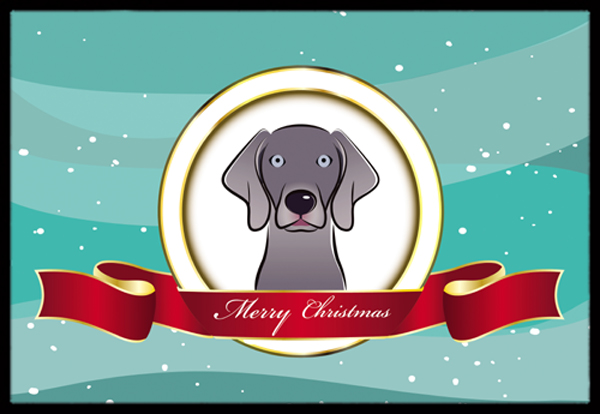 Weimaraner Merry Christmas Indoor & Outdoor Mat, 24 x 36 in.