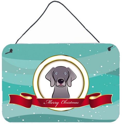 Weimaraner Merry Christmas Wall and Door Hanging Prints