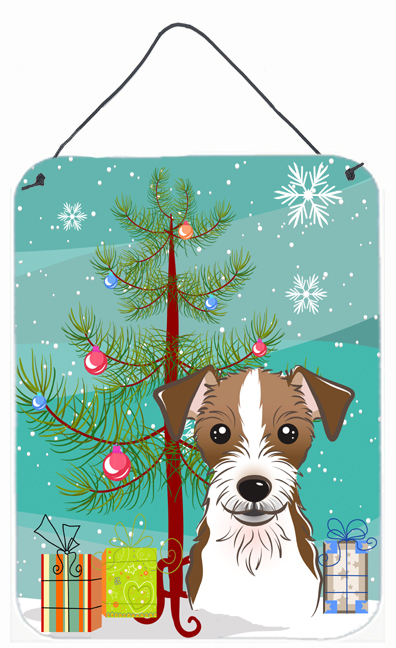 Christmas Tree And Jack Russell Terrier Wall and Door Hanging Prints