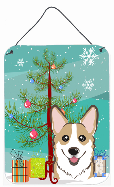 Christmas Tree And Sable Corgi Wall and Door Hanging Prints
