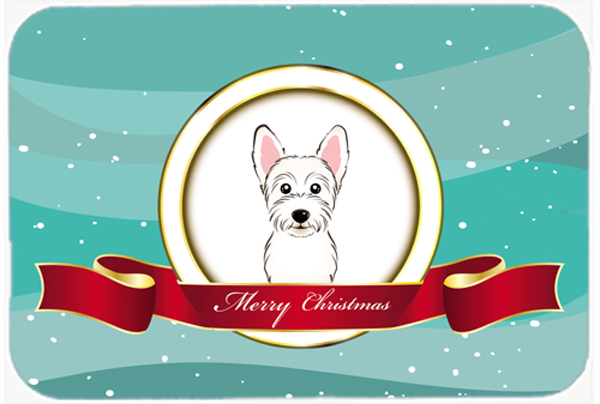 Picture of Carolines Treasures BB1536LCB Westie Merry Christmas Glass Cutting Board- Large
