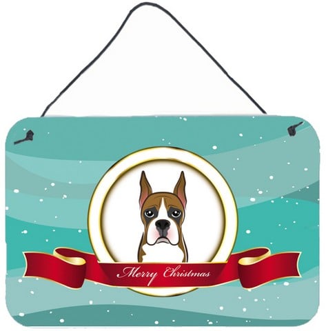 Boxer Merry Christmas Wall and Door Hanging Prints