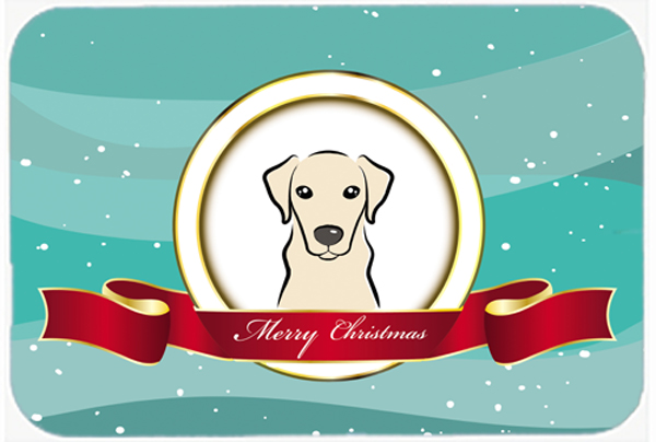 Picture of Carolines Treasures BB1532LCB Yellow Labrador Merry Christmas Glass Cutting Board- Large
