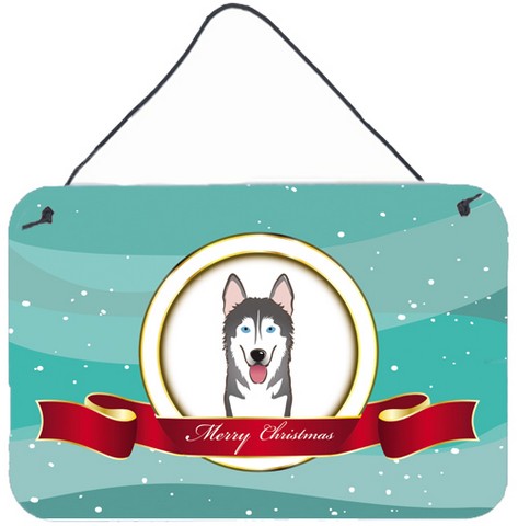 Alaskan Malamute Merry Christmas Wall and Door Hanging Prints
