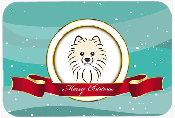 BB1517MP Pomeranian Merry Christmas Mouse Pad- Hot Pad & Trivet