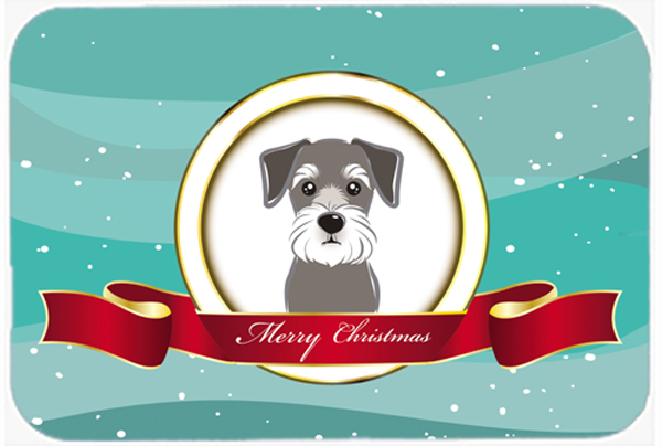 Picture of Carolines Treasures BB1516LCB Schnauzer Merry Christmas Glass Cutting Board- Large