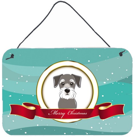 Schnauzer Merry Christmas Wall and Door Hanging Prints