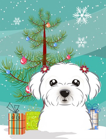Christmas Tree And Maltese Flag Garden Size