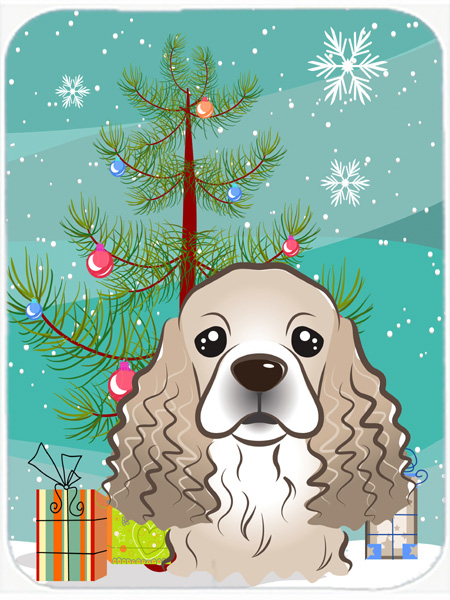 Christmas Tree And Cocker Spaniel Mouse Pad, Hot Pad & Trivet