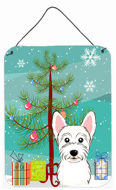 Christmas Tree And Westie Wall and Door Hanging Prints