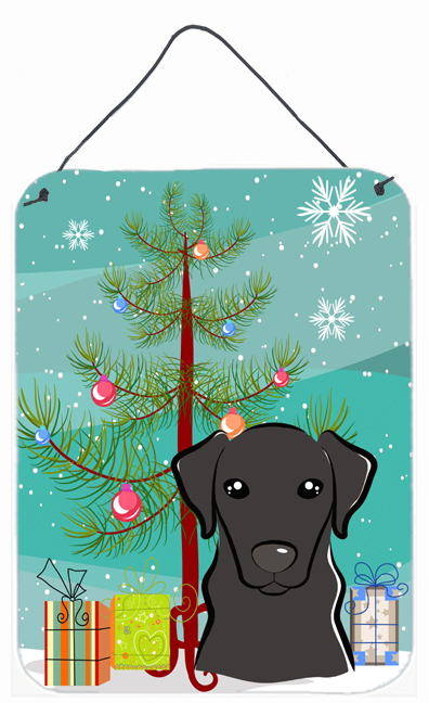 Christmas Tree And Black Labrador Wall and Door Hanging Prints