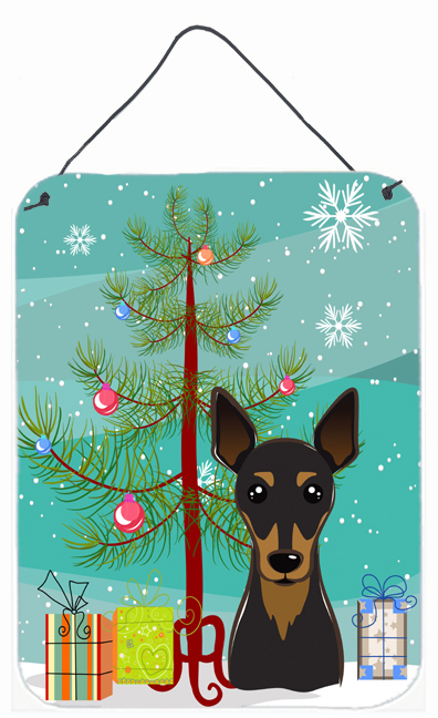 Christmas Tree And Min Pin Wall and Door Hanging Prints