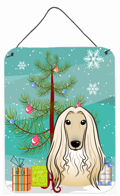 Christmas Tree And Afghan Hound Wall and Door Hanging Prints