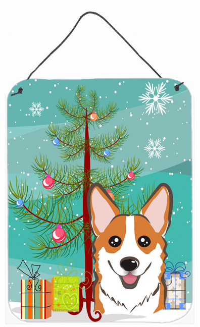Christmas Tree And Red Corgi Wall and Door Hanging Prints