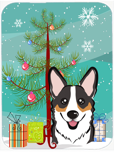 Christmas Tree And Tricolor Corgi Mouse Pad, Hot Pad & Trivet