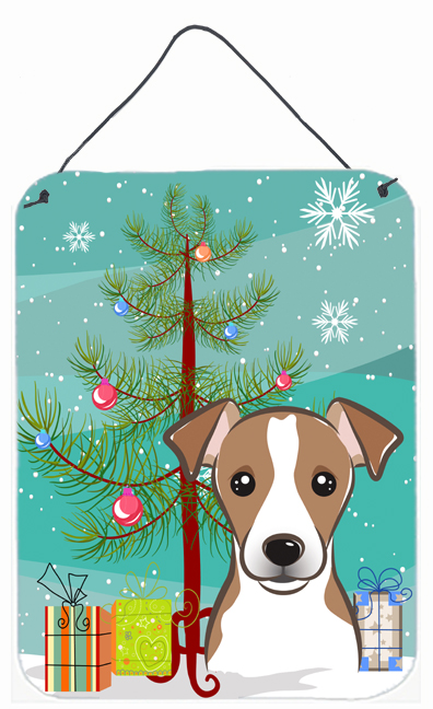 Christmas Tree And Jack Russell Terrier Wall and Door Hanging Prints