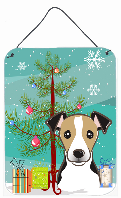 Christmas Tree And Jack Russell Terrier Wall and Door Hanging Prints