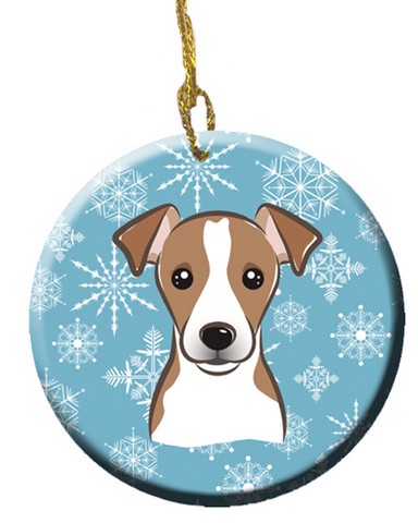 Snowflake Jack Russell Terrier Ceramic Ornament