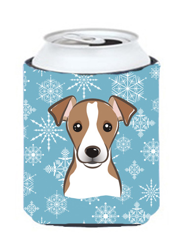 Snowflake Jack Russell Terrier Can & Bottle Hugger