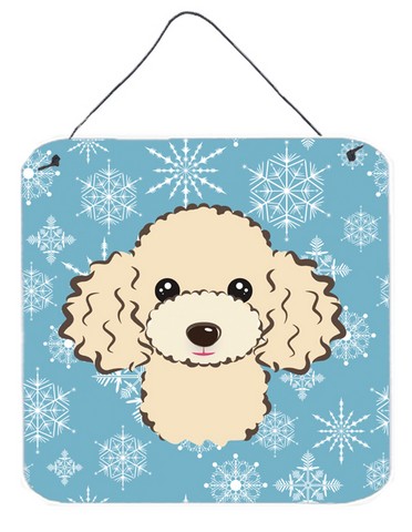 Snowflake Buff Poodle Wall and Door Hanging Prints