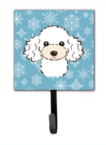Snowflake White Poodle Leash & Key Holder