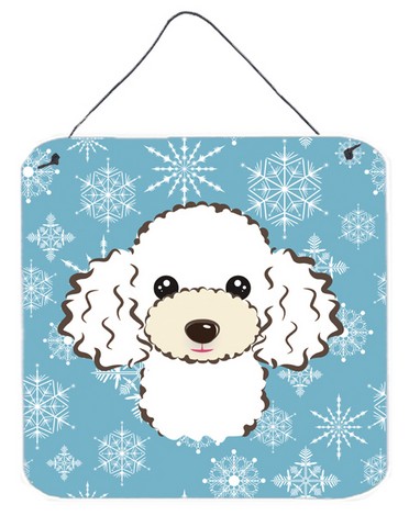 Snowflake White Poodle Wall and Door Hanging Prints