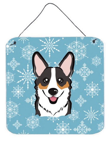 Snowflake Tricolor Corgi Wall and Door Hanging Prints