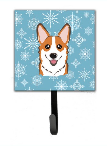 Snowflake Red Corgi Leash & Key Holder