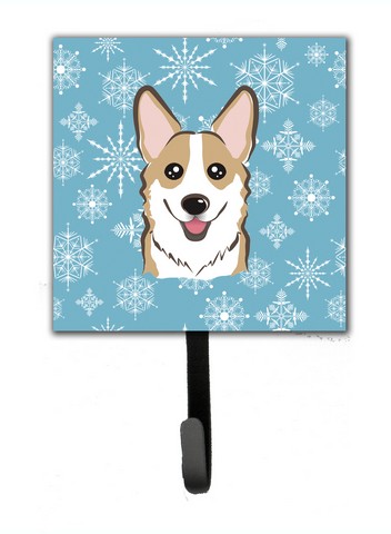 Snowflake Sable Corgi Leash & Key Holder