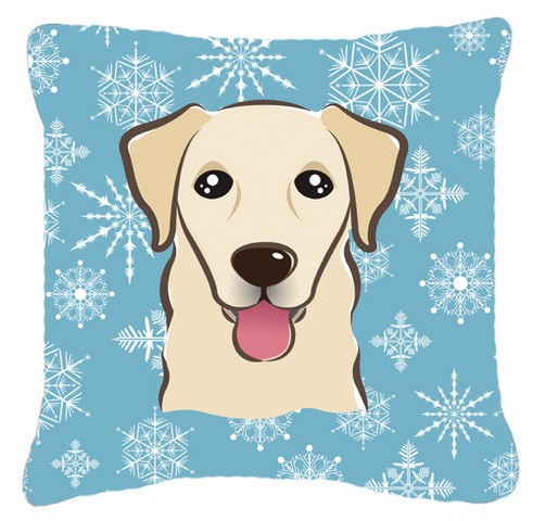 Snowflake Golden Retriever Fabric Decorative Pillow