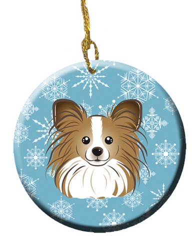 Snowflake Papillon Ceramic Ornament