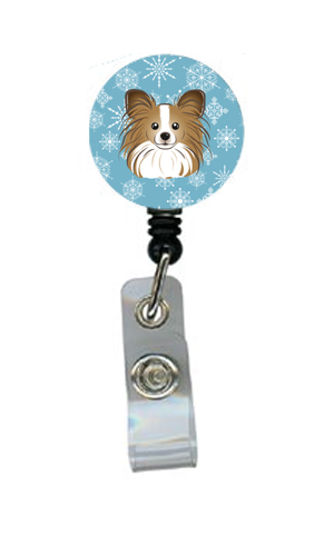 Snowflake Papillon Retractable Badge Reel