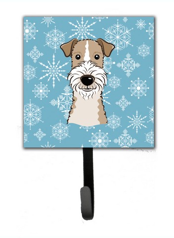Snowflake Wire Haired Fox Terrier Leash & Key Holder