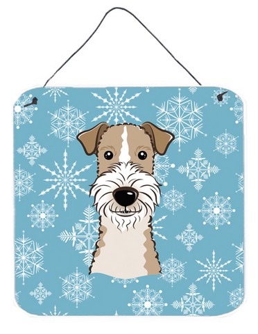 Snowflake Wire Haired Fox Terrier Wall and Door Hanging Prints