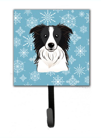 Snowflake Border Collie Leash & Key Holder