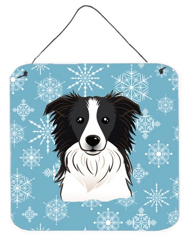 Snowflake Border Collie Wall and Door Hanging Prints