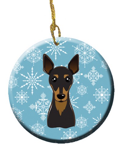 Snowflake Min Pin Ceramic Ornament