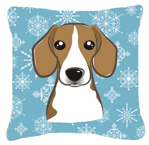 Snowflake Beagle Fabric Decorative Pillow
