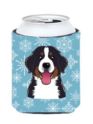 Snowflake Bernese Mountain Dog Can & Bottle Hugger