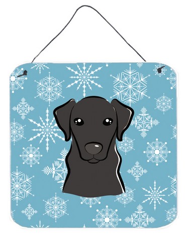 Snowflake Black Labrador Wall and Door Hanging Prints