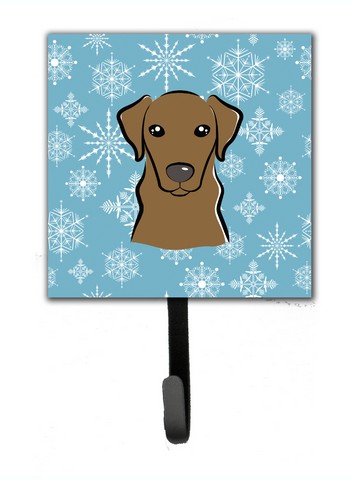 Snowflake Chocolate Labrador Leash & Key Holder