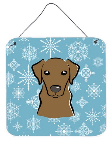 Snowflake Chocolate Labrador Wall and Door Hanging Prints