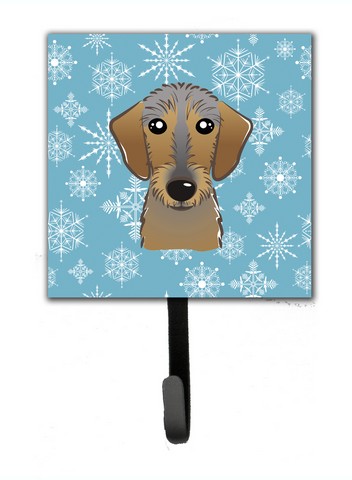 Snowflake Wirehaired Dachshund Leash & Key Holder